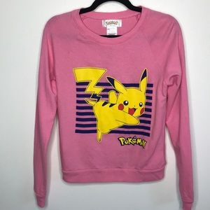 Pokémon Pikachu Sweatshirt Pink Size Small
